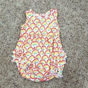 Little Sleepies Bubble Romper Rainbow 6-12M